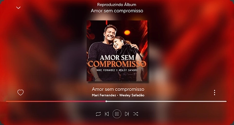 Visualização da música “Amor sem compromisso” de Mari Fernandez e Wesley Safadão na TV.