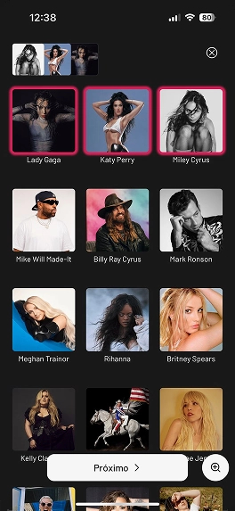 Imagem mostrando as playlist do Brisamusic.